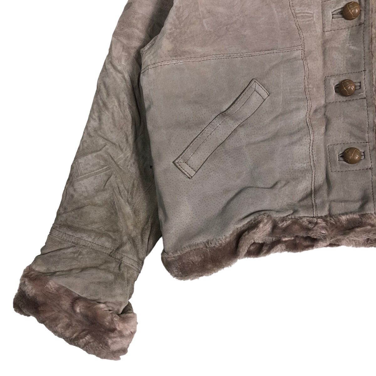 Hysteric Glamour 🔥Vtg Leather Jacket Biker Cropped HG Mink Fur Lining Size US M / EU 48-50 / 2 - 4 Thumbnail