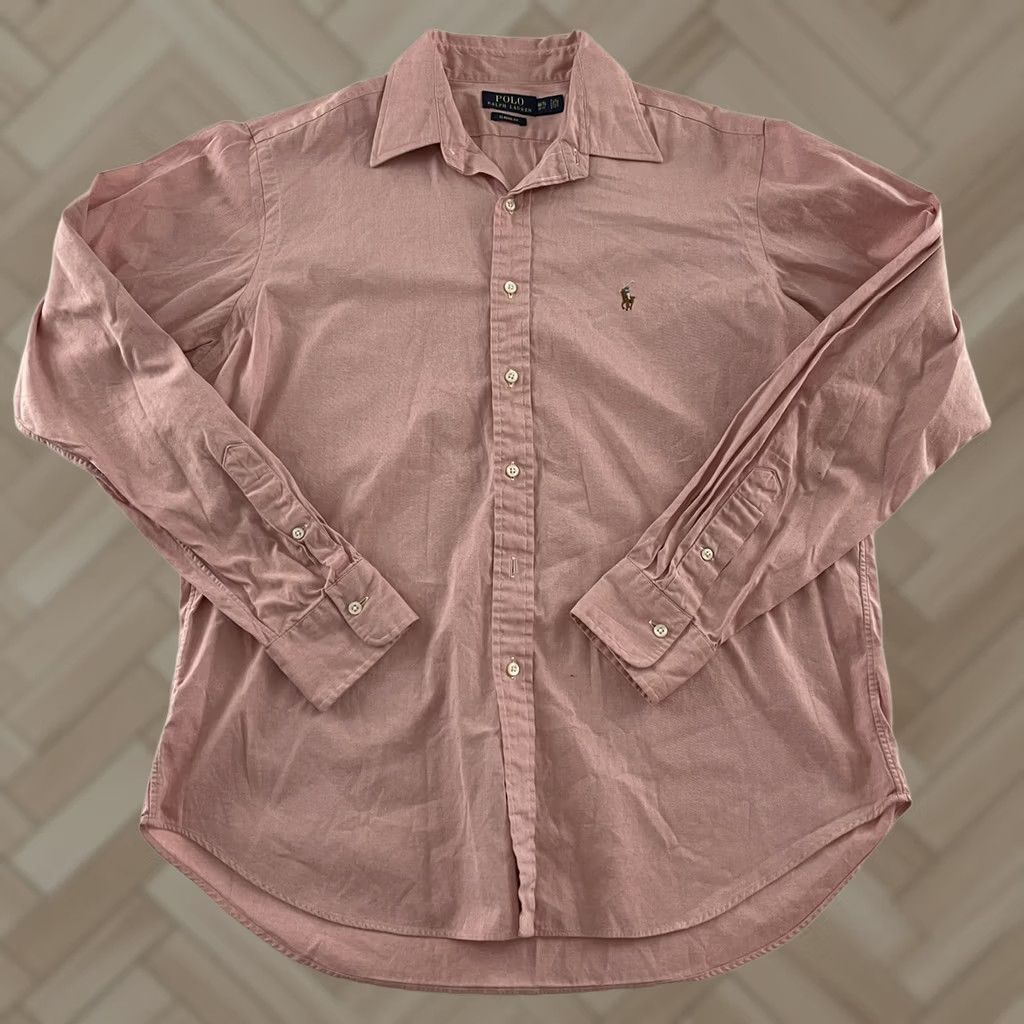 Polo Ralph Lauren Polo Ralph Lauren Classic Fit Mens Long Sleeve Button Front Shirt Pink 16.5 36 Size US XL / EU 56 / 4 - 1 Thumbnail