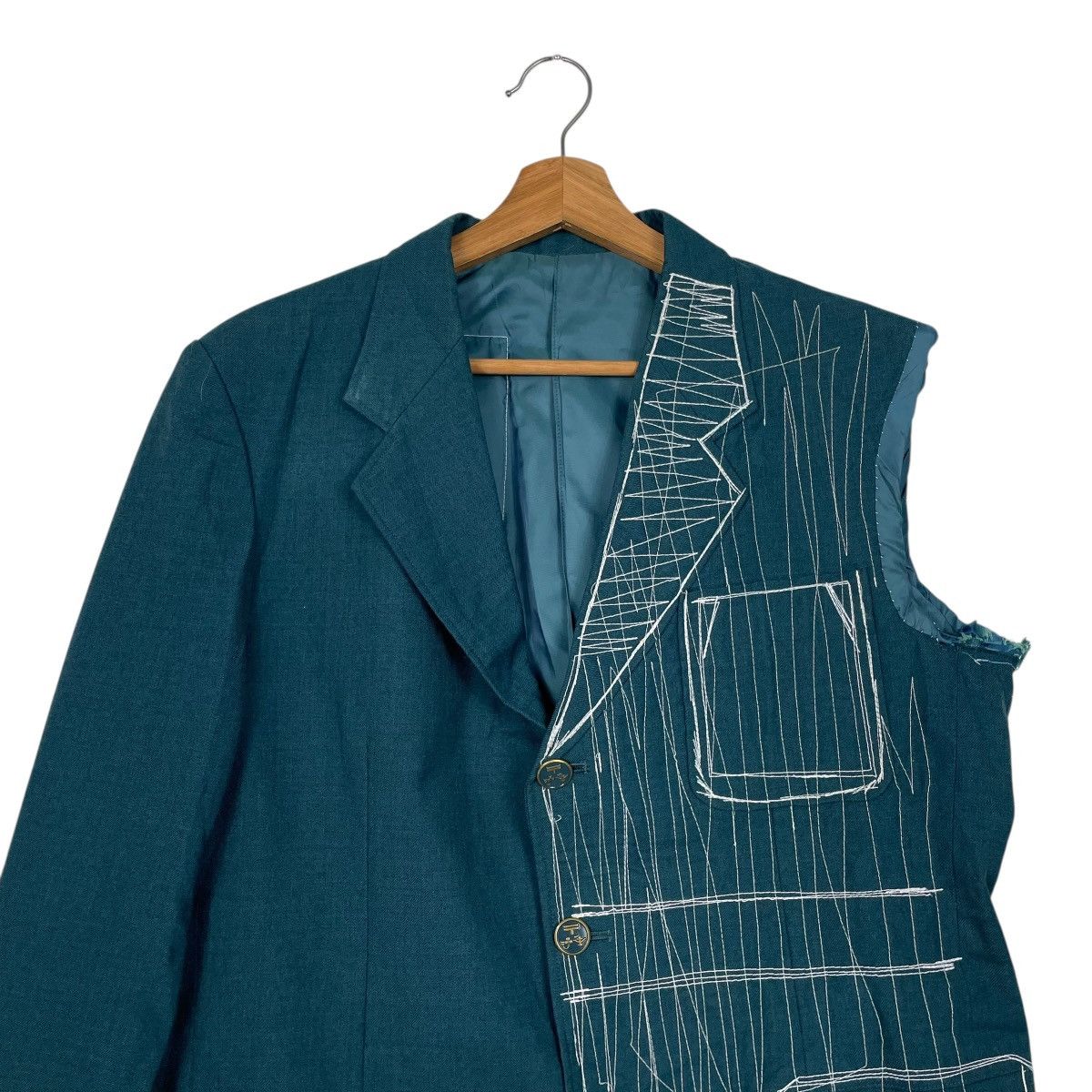 Japanese Brand Nice Design Arty Print With Colourful Stroke Blazer Jacket Size US M / EU 48-50 / 2 - 2 Thumbnail