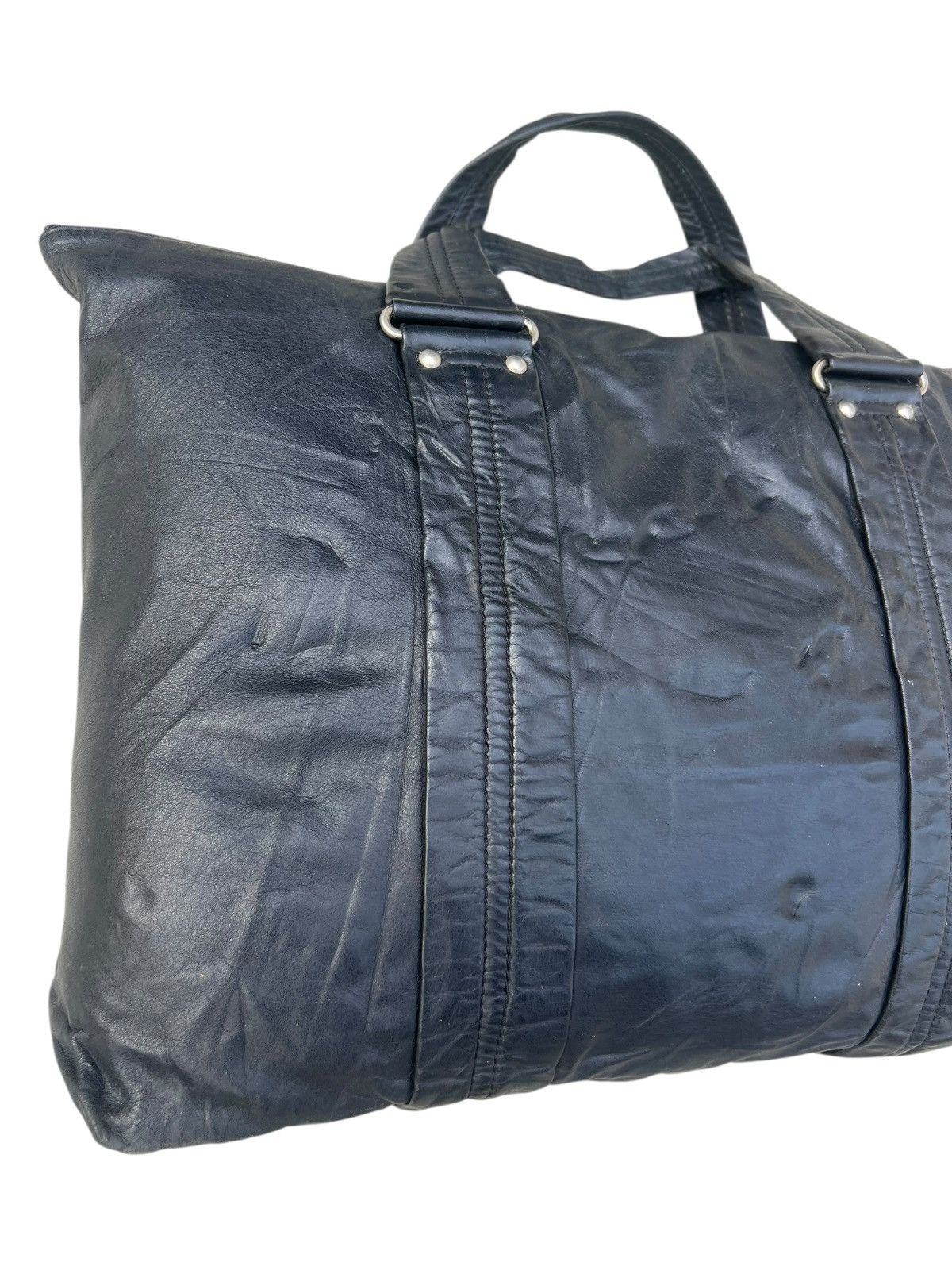 Leather Vintage 90s Martine Sitbon Distressed Patina Leather Bag Size ONE SIZE - 9 Thumbnail