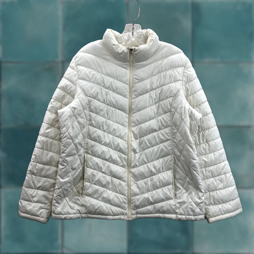 Faded Glory Y2K Vintage Puffer Jacket Coat XL Womens White Winter Snow Outdoor Size XL / US 12-14 / IT 48-50 - 1 Thumbnail