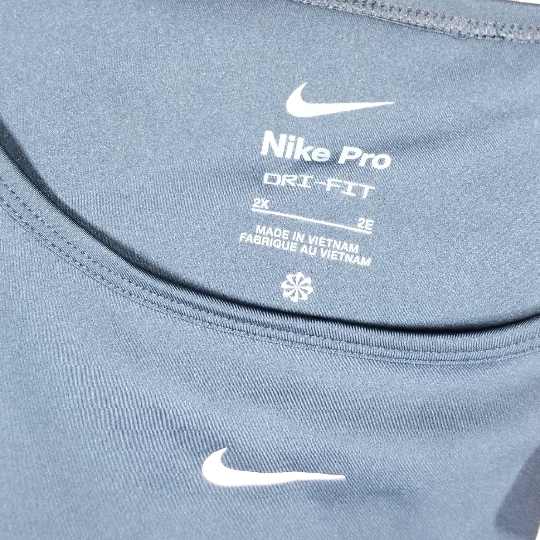 Nike Nike Pro Tank Women 2X Cropped Sleeveless Athletic Top Dri-FIT Armory Blue Plus Size Size XXL / US 16-18 / IT 52-54 - 3 Thumbnail