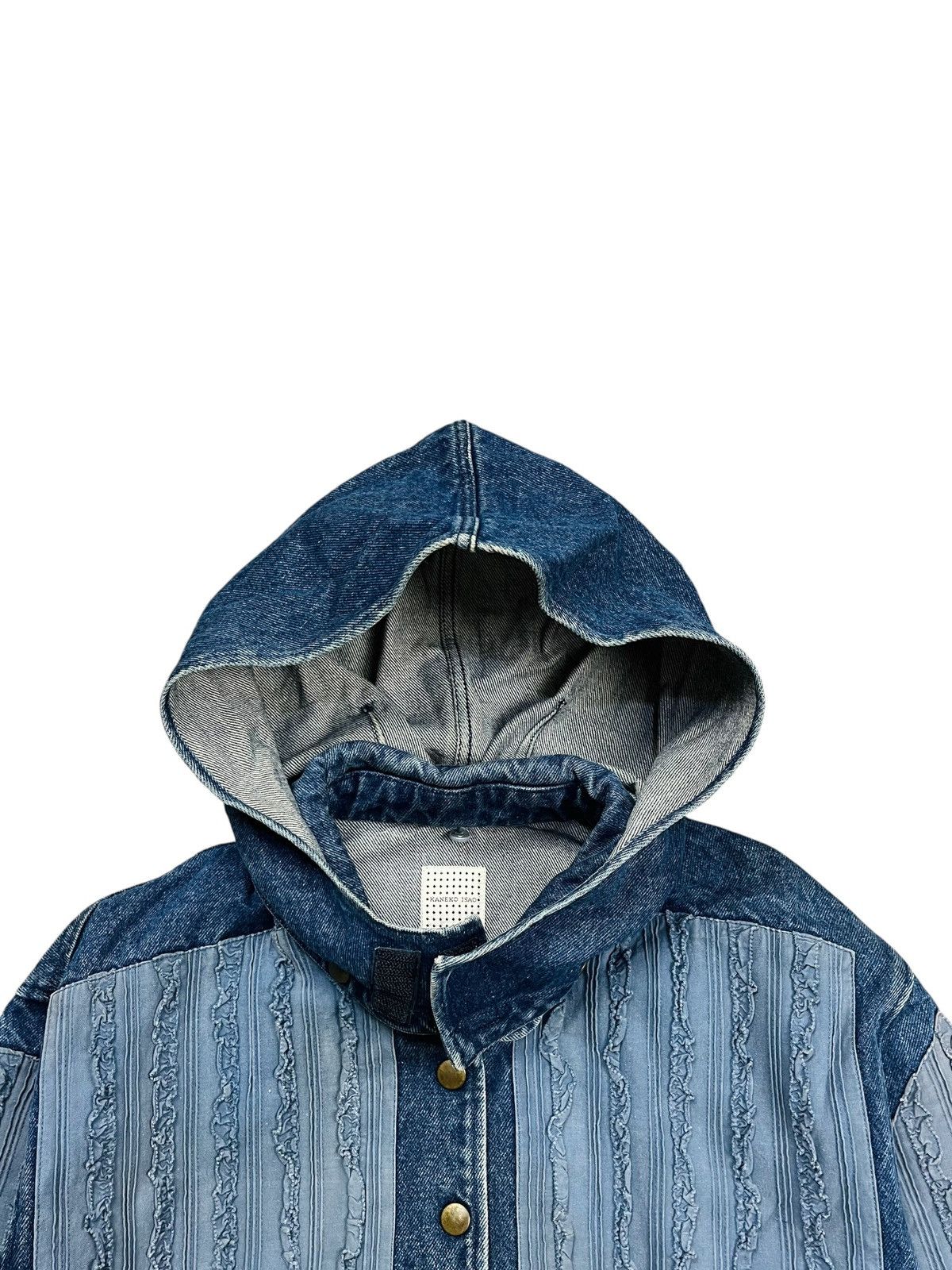 20471120 1980s Isao Kaneko - Ruffle Denim Bono Jacket Size US L / EU 52-54 / 3 - 8 Thumbnail