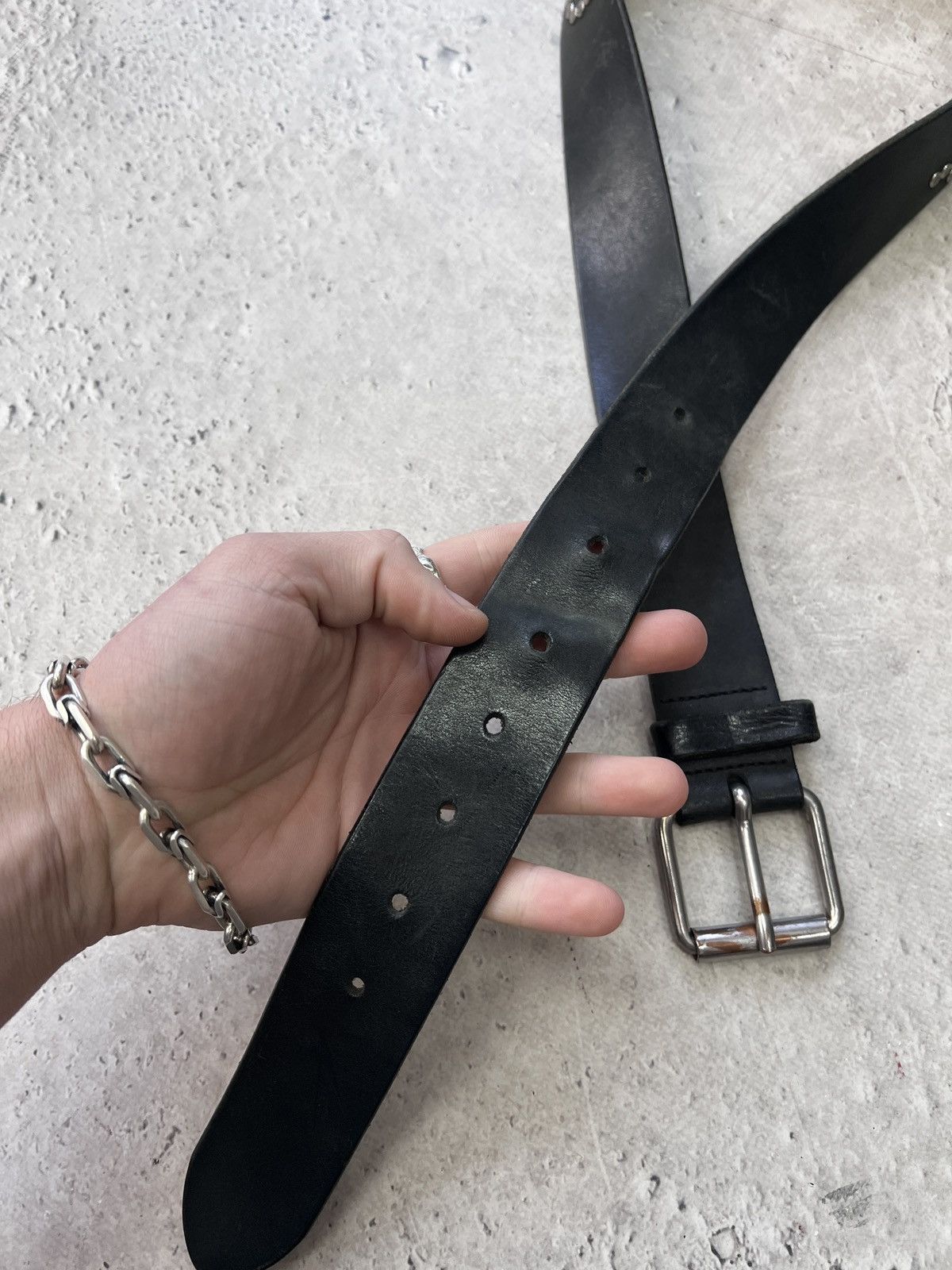 Carhartt HYPE CARHARTT BIG LOGO METAL LEATHER Y2K BELT Size ONE SIZE - 2 Thumbnail
