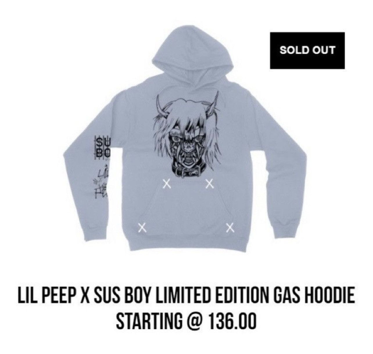 Lil peep x sus boy limited edition gas hoodie shop