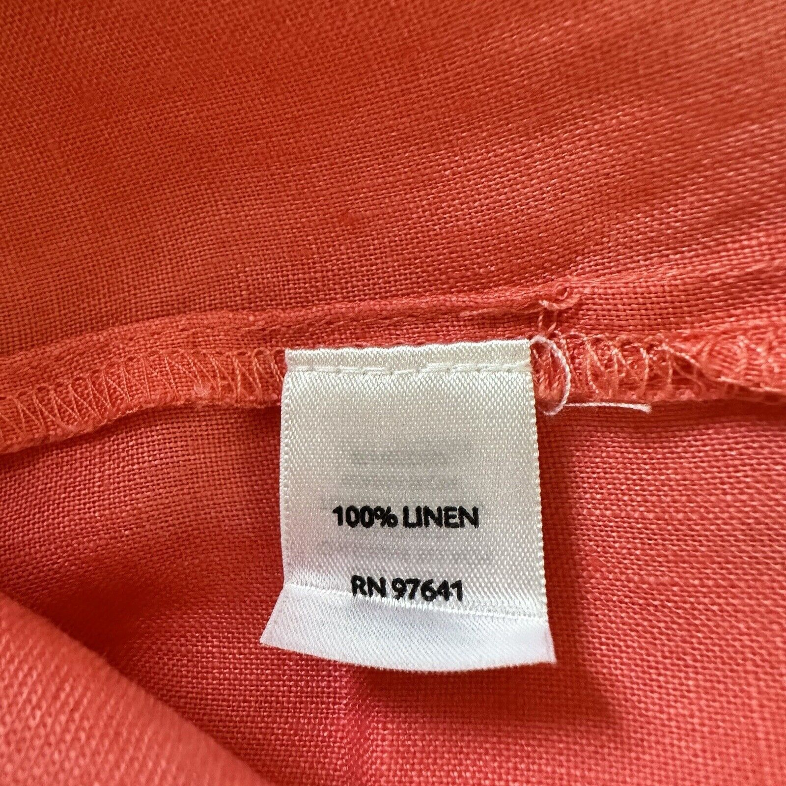 J. Jill J.Jill Women Linen Essential Shirt Button Down Coral Size M Size M / US 6-8 / IT 42-44 - 14 Thumbnail