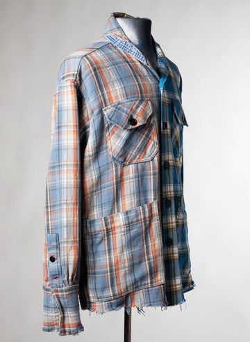 Greg Lauren Greg Lauren Shawl Collar Plaid Boxy Jacket Size US M / EU 48-50 / 2 - 2 Thumbnail