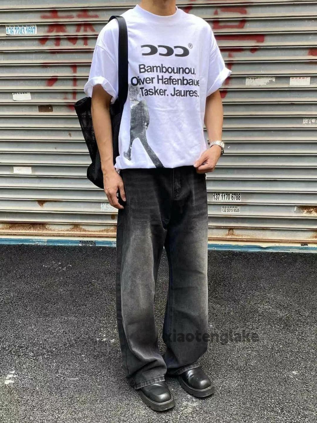 washed faded loose baggy skate hiphop jeans