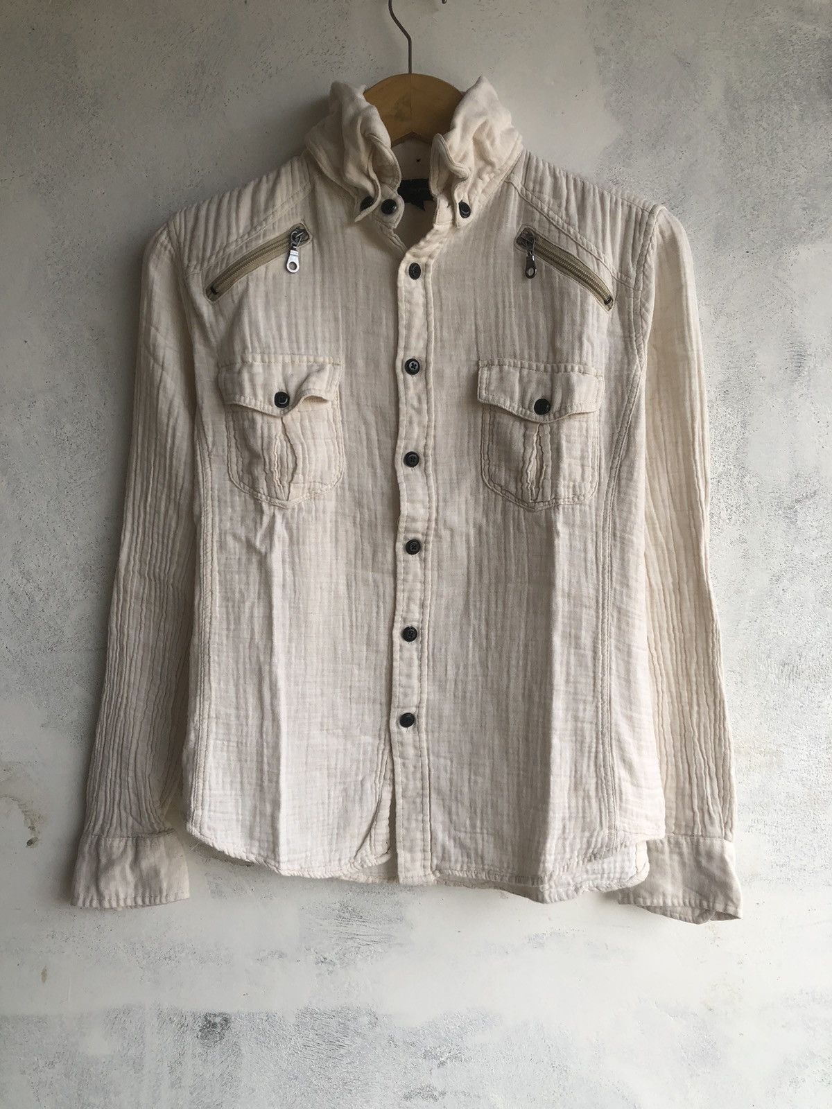 If Six Was Nine Japan Zipper Button Shirt Rock Punk Style Size US M / EU 48-50 / 2 - 1 Thumbnail