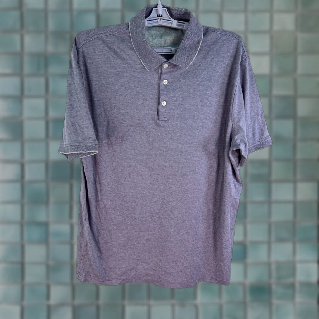 Hart Schaffner Marx Hart Schaffner Marx Polo Shirt Men’s Large Purple Collared Button Casual Golf All Seasons Regular Fit Size US L / EU 52-54 / 3 - 1 Thumbnail