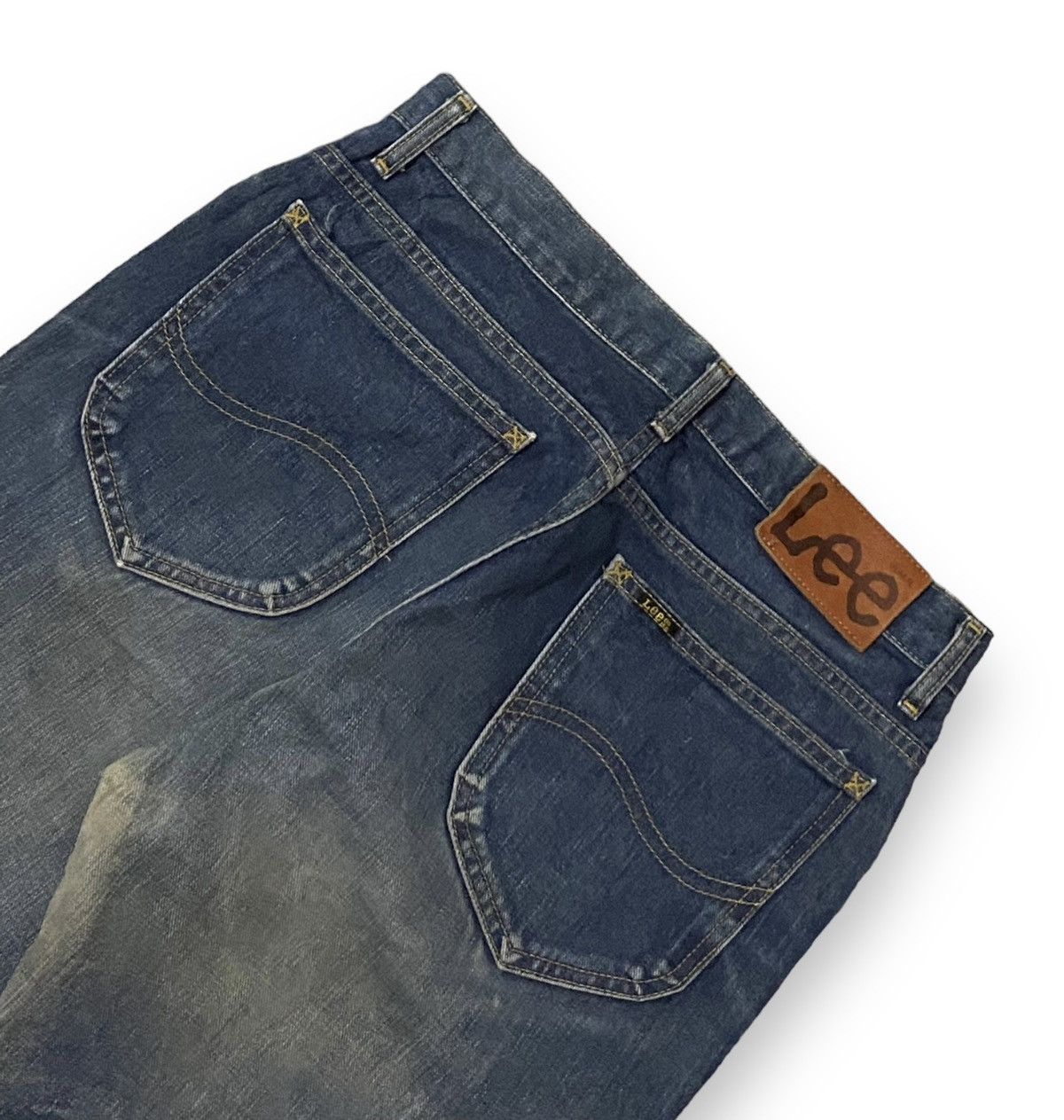 Japanese Brand × Lee × Vintage Men Jean Lee Rider 1014 Dirty Distressed Straight Loose Size US 30 / EU 46 - 12 Thumbnail