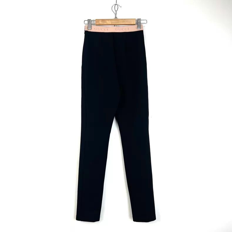 Gucci Gucci Size xs Black and pink elastic waist bottom slim trou Size 42" / US 20 - 2 Thumbnail