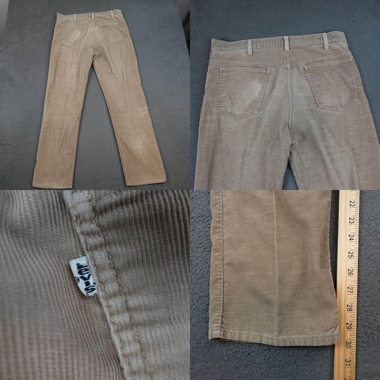 Levi's VINTAGE Levi's 517 Pants Mens 35x30 Corduroy Straight Leg Five Pocket Casual Beige Size US 35 - 8 Thumbnail