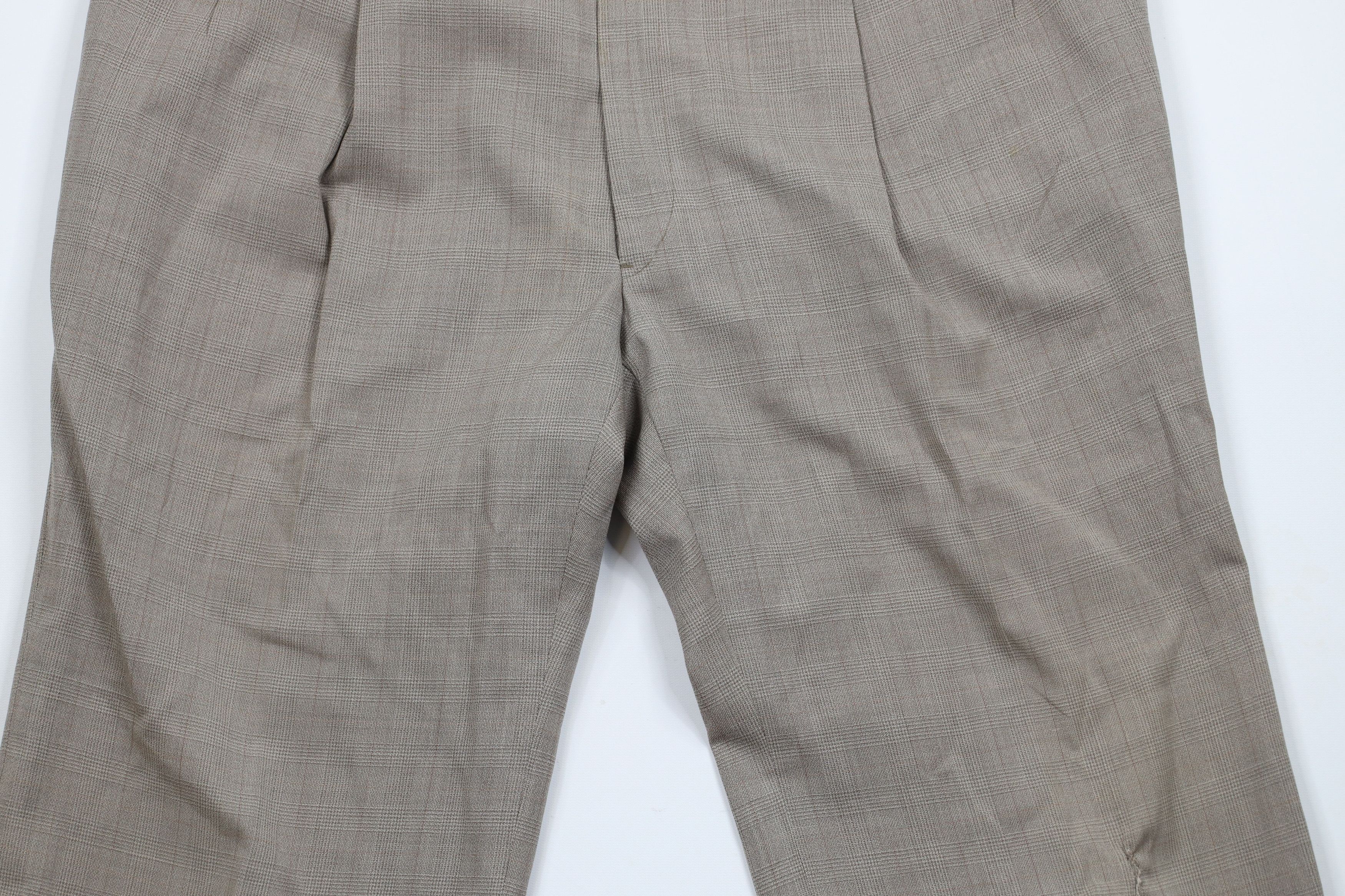 Vintage Vintage 90s Streetwear Wool Knit Wide Leg Chino Pants Plaid Size US 38 / EU 54 - 3 Thumbnail