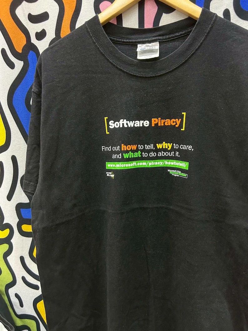 Vintage Vintage 2000s Microsoft tshirt size L Size US L / EU 52-54 / 3 - 1 Thumbnail