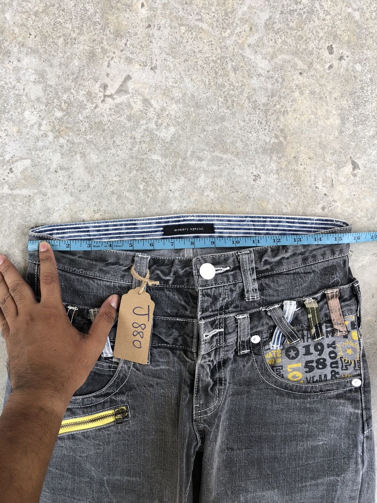 Hysteric Glamour Japanese Memory Special Double Waist Distressed Jeans Size US 31 - 19 Thumbnail