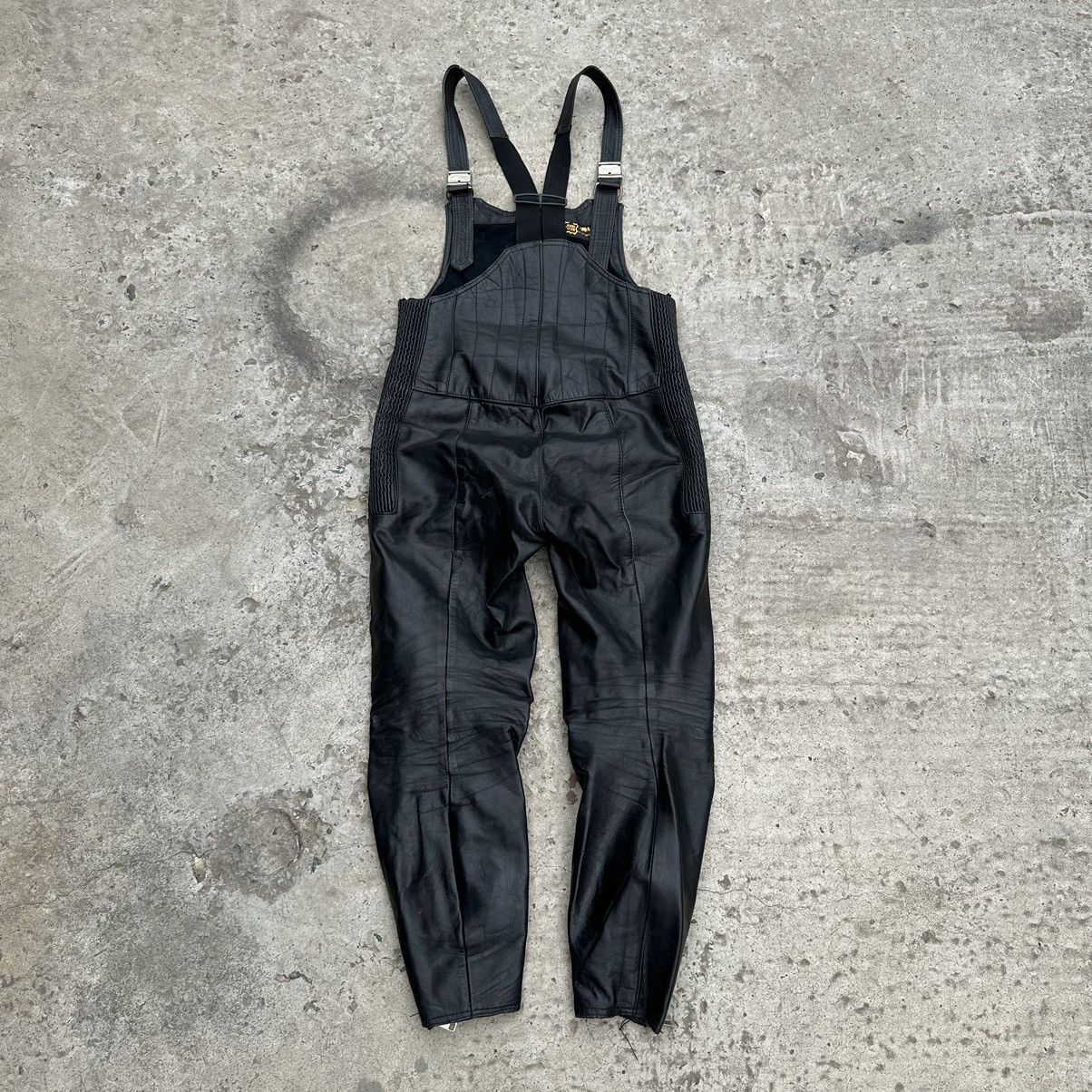 Vintage Vintage Moto Leather Pants Overalls Size 48 Y2K 00s Size US 32 / EU 48 - 2 Thumbnail