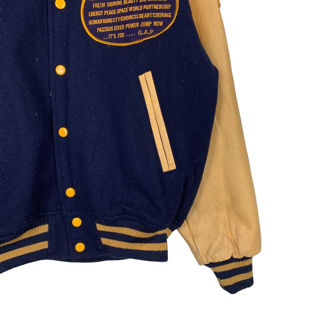 Japanese Brand Living In The Vision 67 GAP Leather Varsity Jacket Size US M / EU 48-50 / 2 - 4 Thumbnail