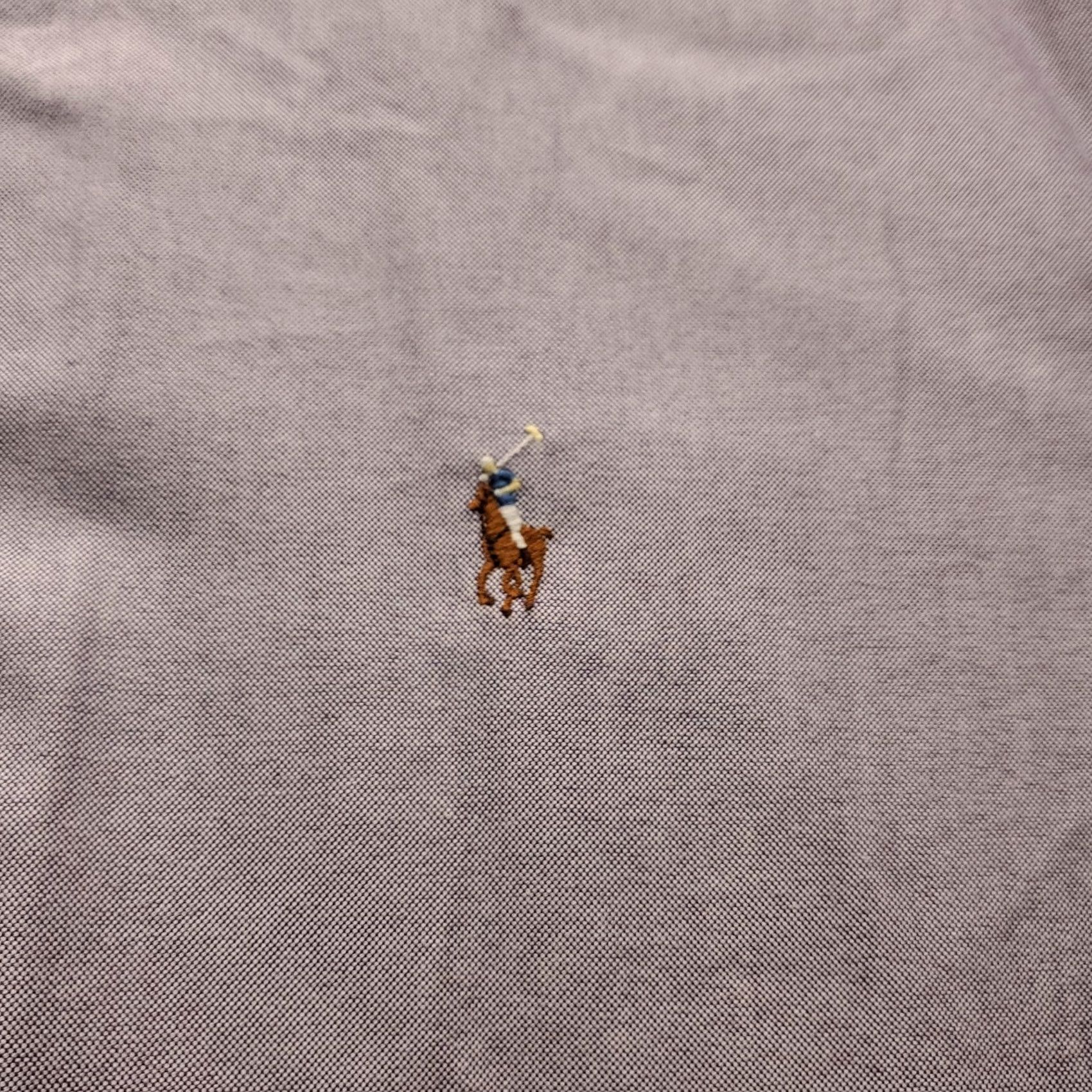Ralph Lauren Ralph Lauren Dress Shirt Mens 16.5 Purple Cotton Oxford Long Sleeve Button Down Shirt Size 46R - 3 Thumbnail