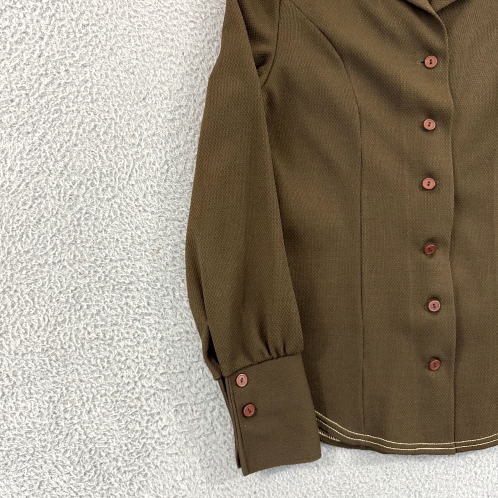 Vintage Vintage Union Made Womens Small Long Sleeve 70s Western Button Polyester Size S / US 4 / IT 40 - 4 Thumbnail