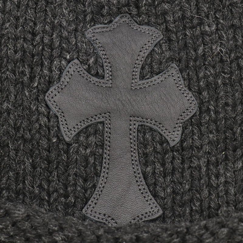 Chrome Hearts Chrome Hearts Cross Patch Cashmere Knit Hat Size ONE SIZE - 5 Thumbnail