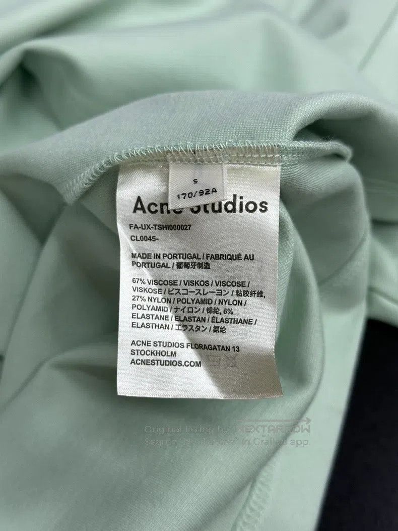 Acne Studios Acne Studios Green and Blue Smiley Collar Short Sleeve T-S Size US S / EU 44-46 / 1 - 6 Thumbnail