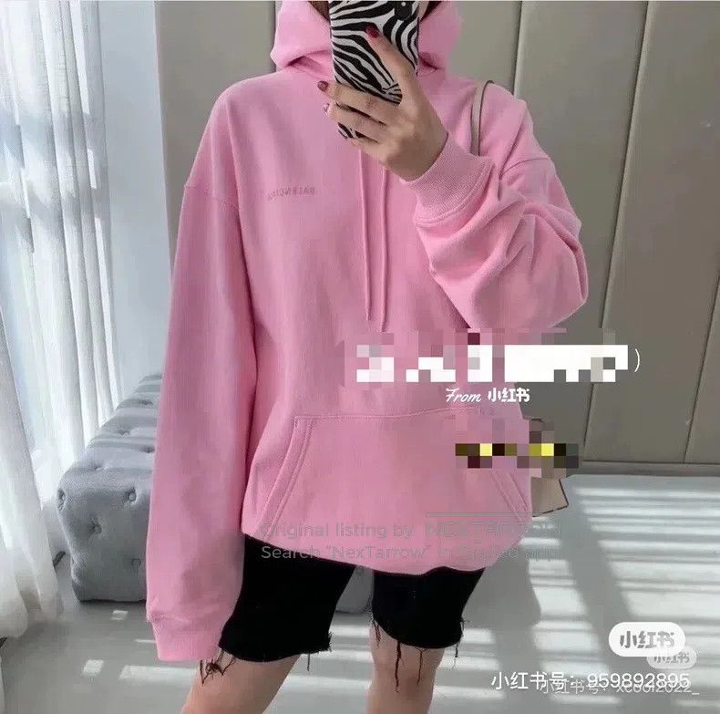 Balenciaga Balenciaga Pink Small Logo Hoodie Size US S / EU 44-46 / 1 - 7 Thumbnail