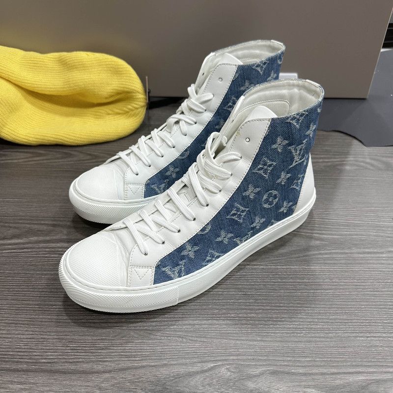 Louis Vuitton Louis Vuitton Denim High-Top Fashion Sneakers 0079 Size US 9 / EU 42 - 1 Thumbnail