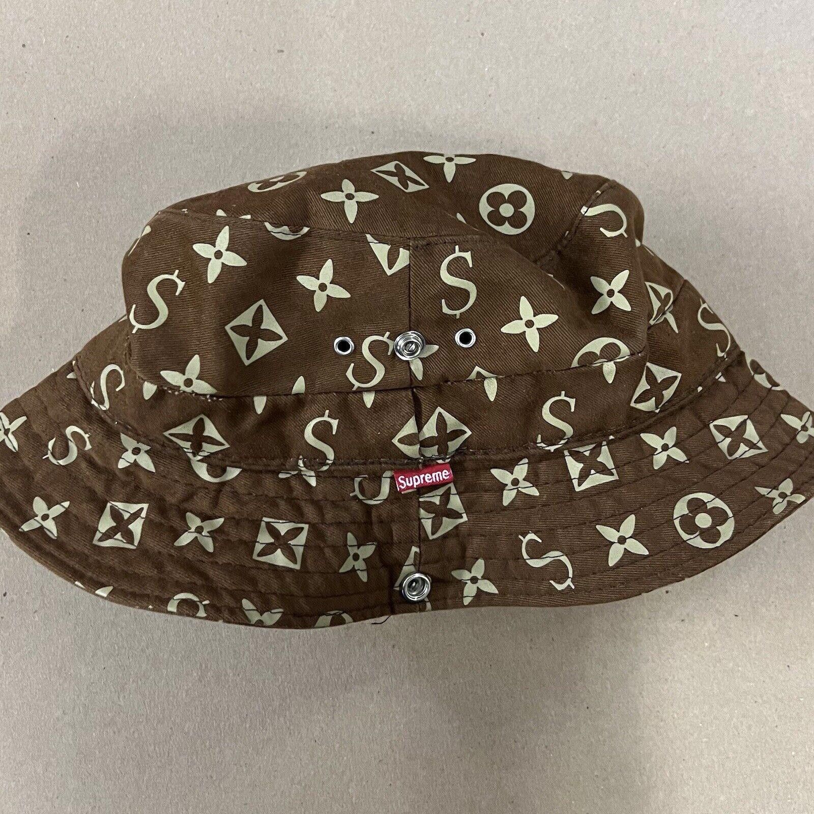 Supreme 2000 Supreme LV Louis Vuitton Monogram Bucket Hat Brown Size ONE SIZE - 1 Thumbnail