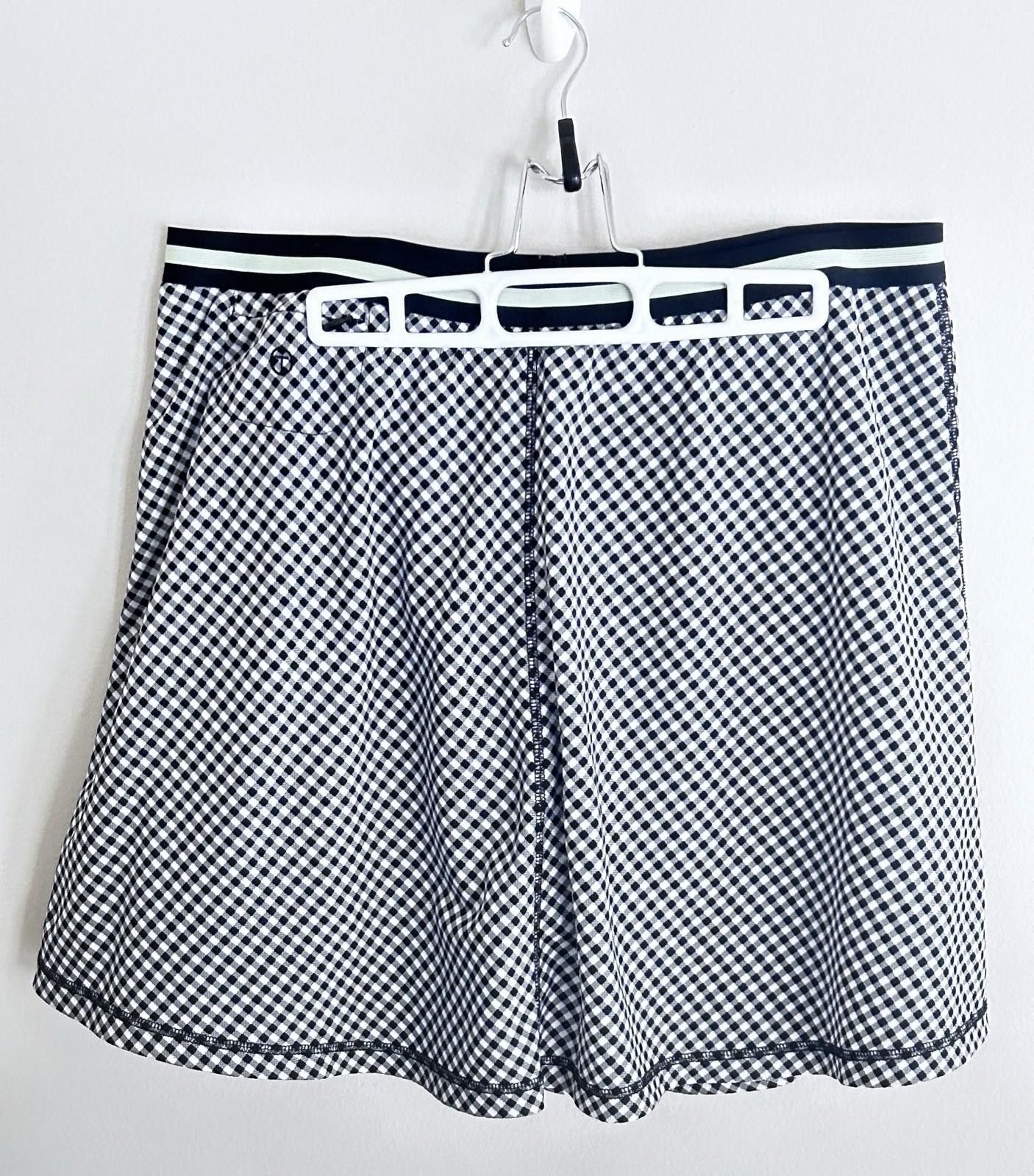 Other T By Talbots XL Plaid Black White Check Skirt Skort Shorts Size 40" / US 18 - 1 Thumbnail
