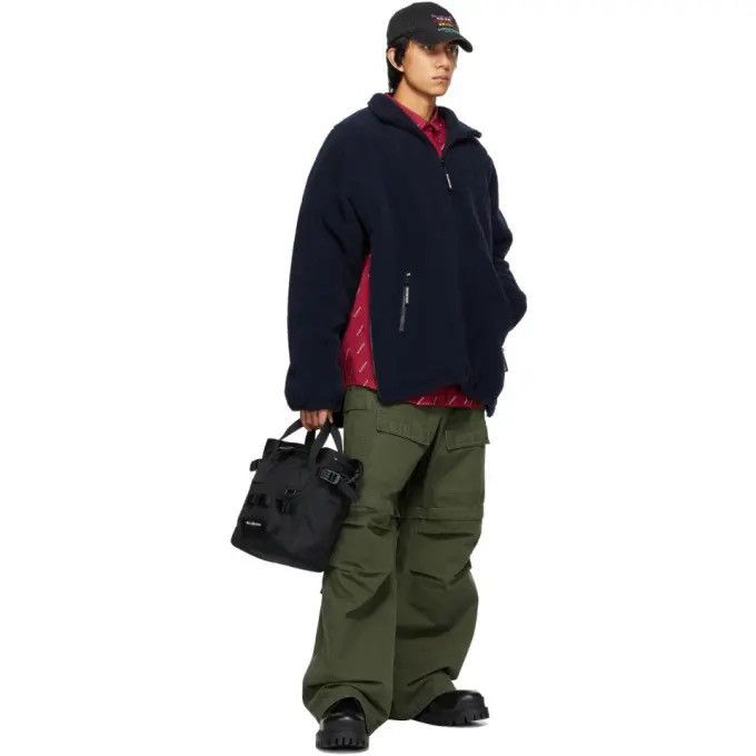 Balenciaga Balenciaga Navy Sherpa 1/2-Zip Jacket Size US L / EU 52-54 / 3 - 5 Thumbnail