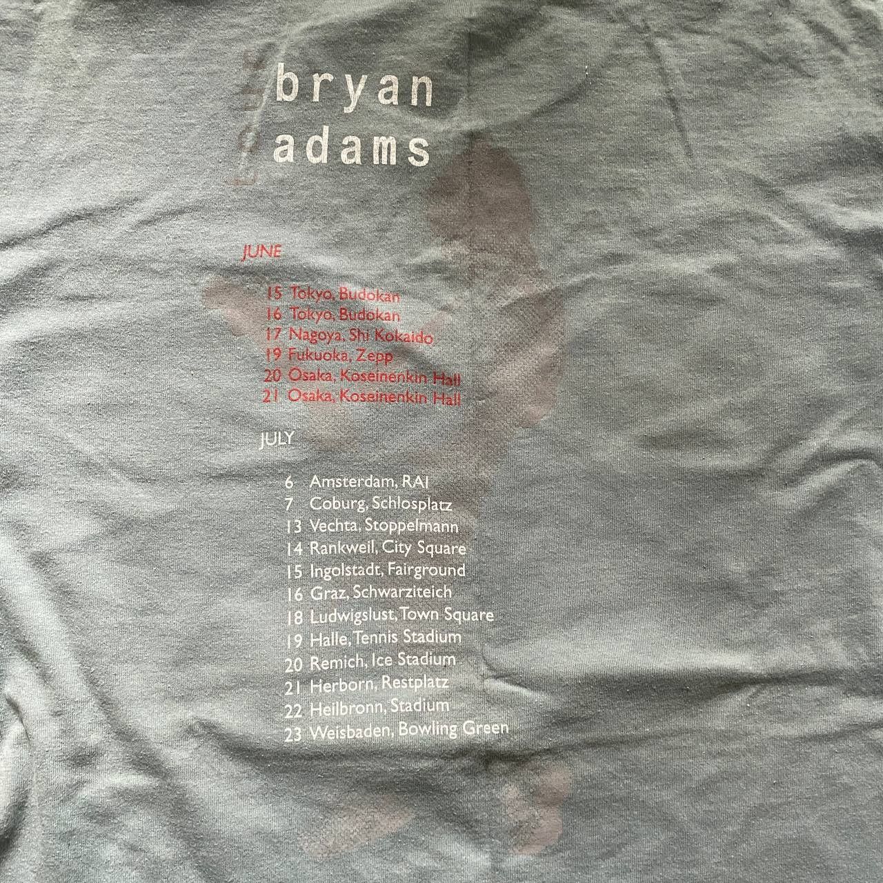 Band Tees VINTAGE 90S BRYAN ADAMS RARE TOUR T SHIRT 246 Size US L / EU 52-54 / 3 - 6 Thumbnail