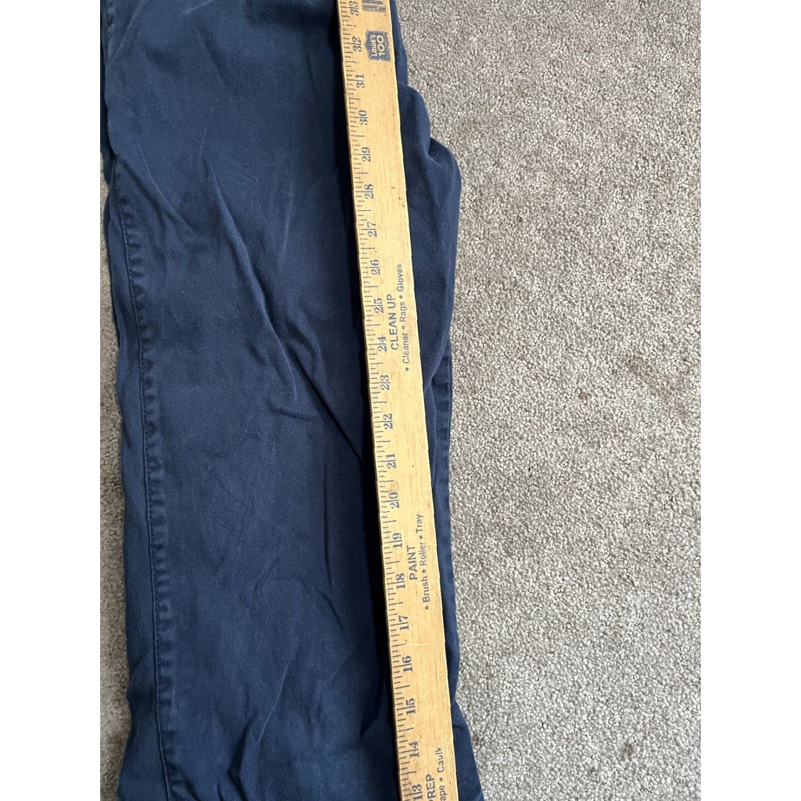 Vintage Aéropostale Women Skinny Stretch Chino Pants Navy Blue Size 8 Long Distresse Casual Everyday Wear Womens Pants Size 30" / US 8 / IT 44 - 6 Thumbnail