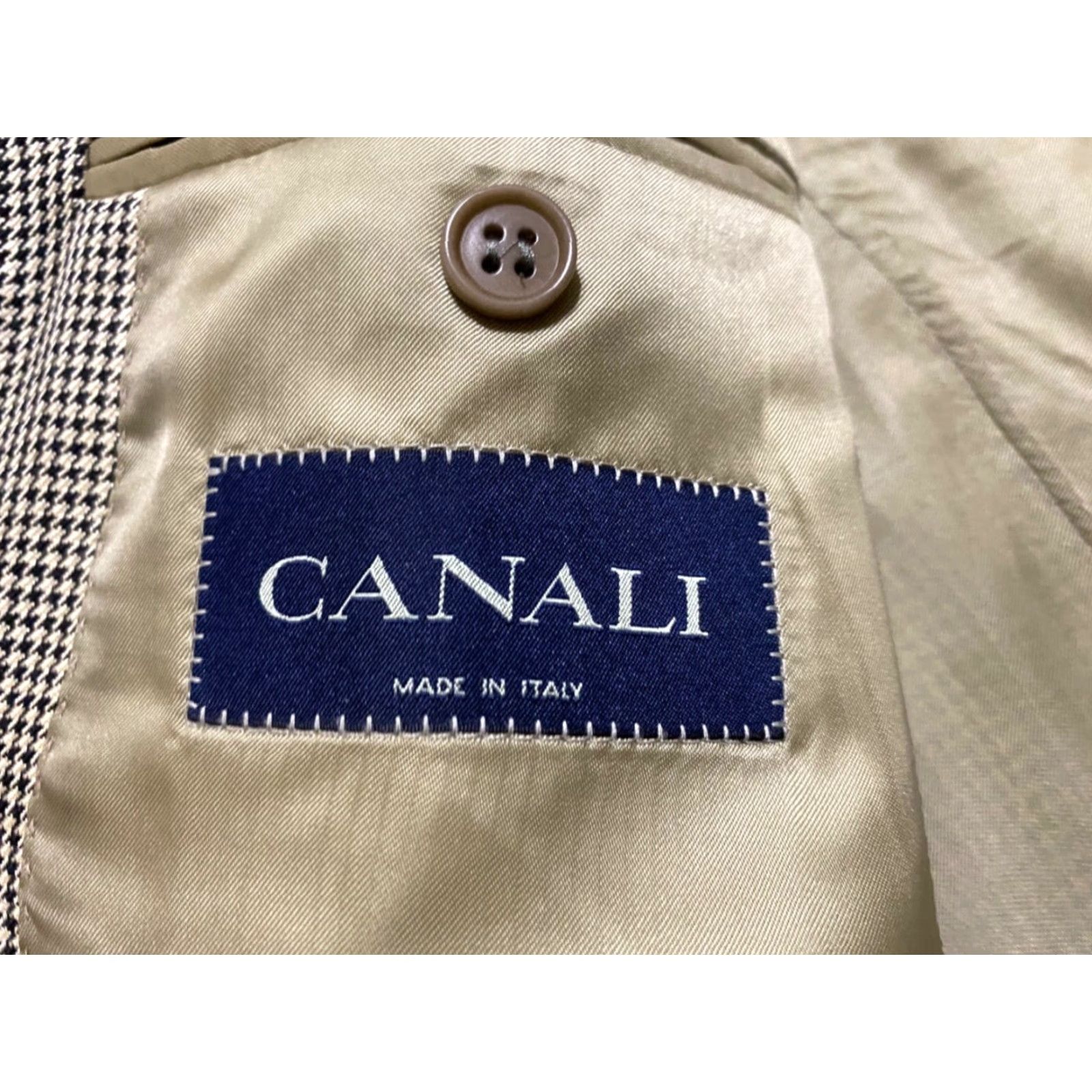 Canali Canali Blazer Mens 2-Button Silk Wool Blend Multicolor Plaid Jacket Regular 44 Chest Mens Size 44R - 7 Thumbnail