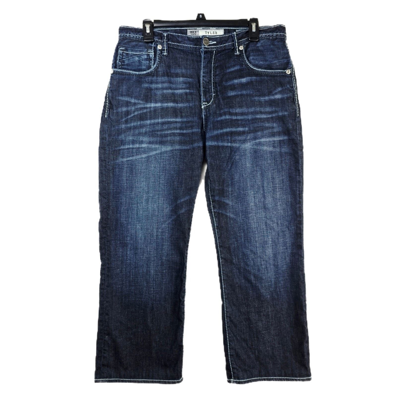 Other BKE Denim Tyler Straight Leg Blue Jeans 33R 33x26 Whiskers Size US 33 - 1 Thumbnail