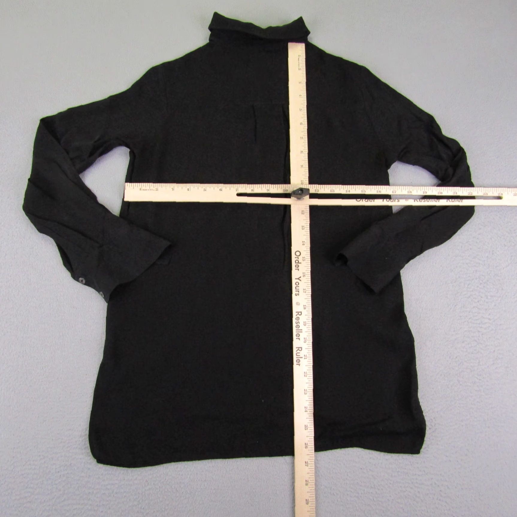 Vince VINTAGE Vince Silk Button-Up Tunic Shirt Womens Size 2 Black Long Sleeve Classic Size XS / US 0-2 / IT 36-38 - 5 Thumbnail