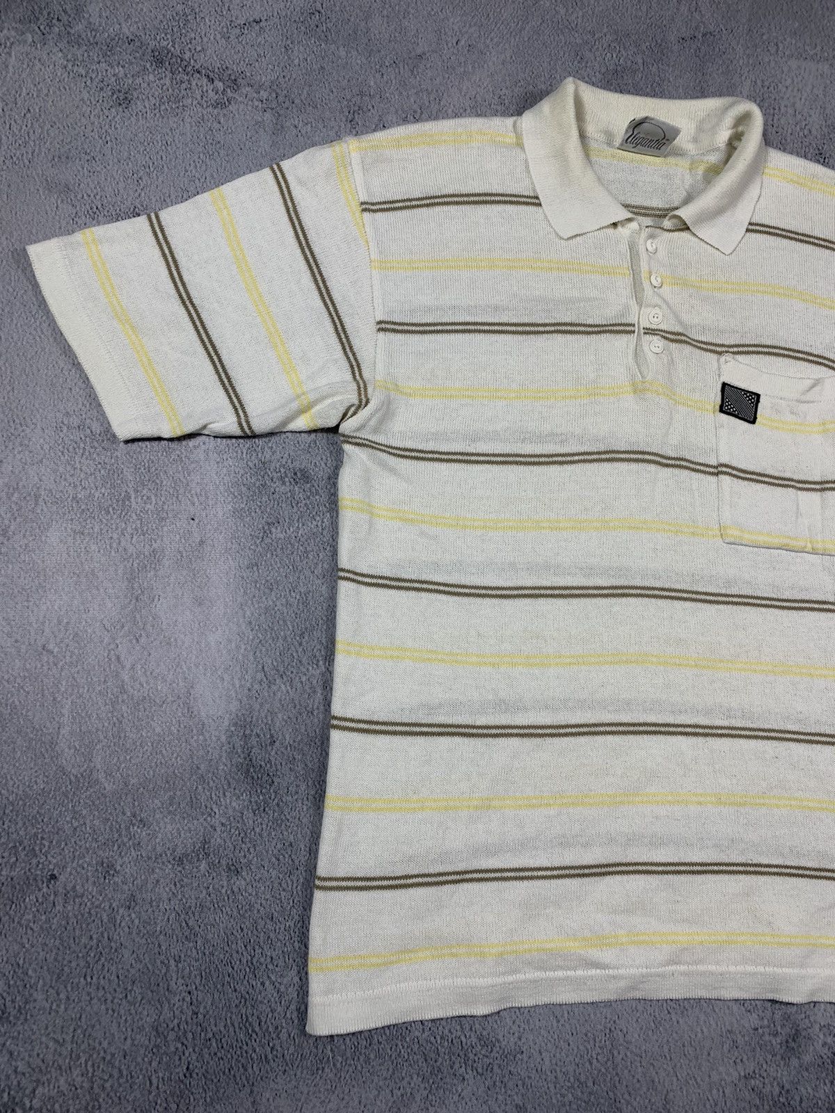 Vintage Vintage 90s Striped golf 1/4 polo tee oldmoney style size M Size US M / EU 48-50 / 2 - 4 Thumbnail