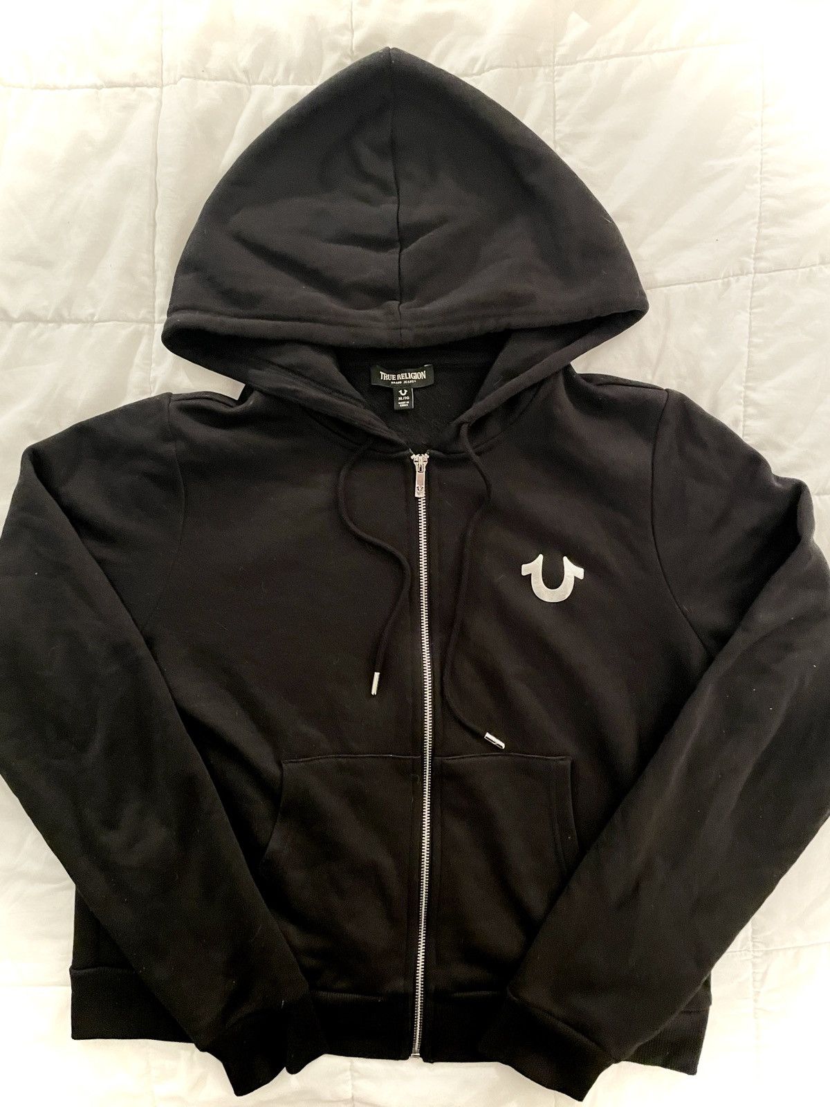 True Religion Black True Religion Zip Up Hoodie Size L / US 10 / IT 46 - 1 Thumbnail