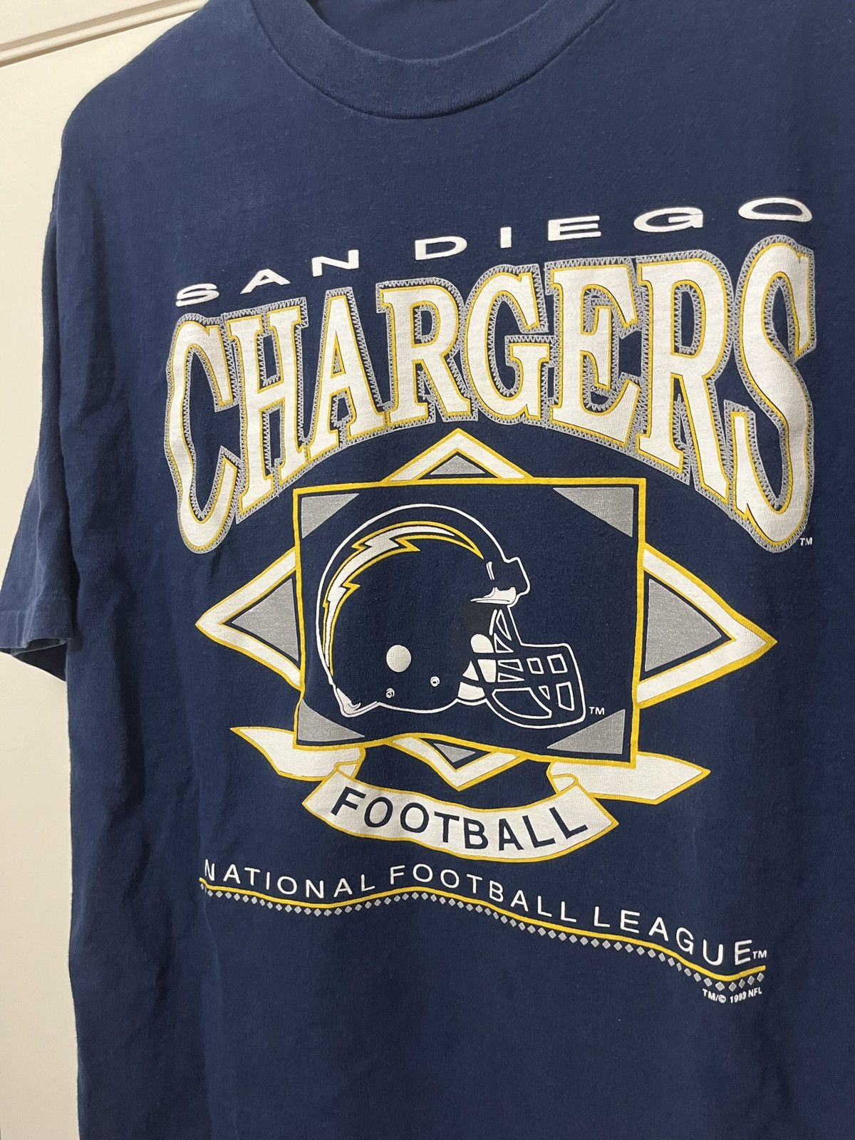 NFL × Vintage Vintage 1993 San Diego Rams NFL Navy Logo T-Shirt LARGE Size US L / EU 52-54 / 3 - 3 Thumbnail