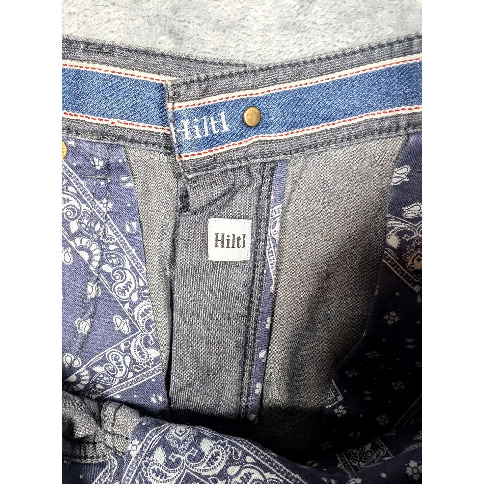 Vintage Hiltl Jeans Mens 32x25 Gray 5Pocket Straight Leg Zip Fly Premium Casual Trousers Size US 32 / EU 48 - 6 Thumbnail