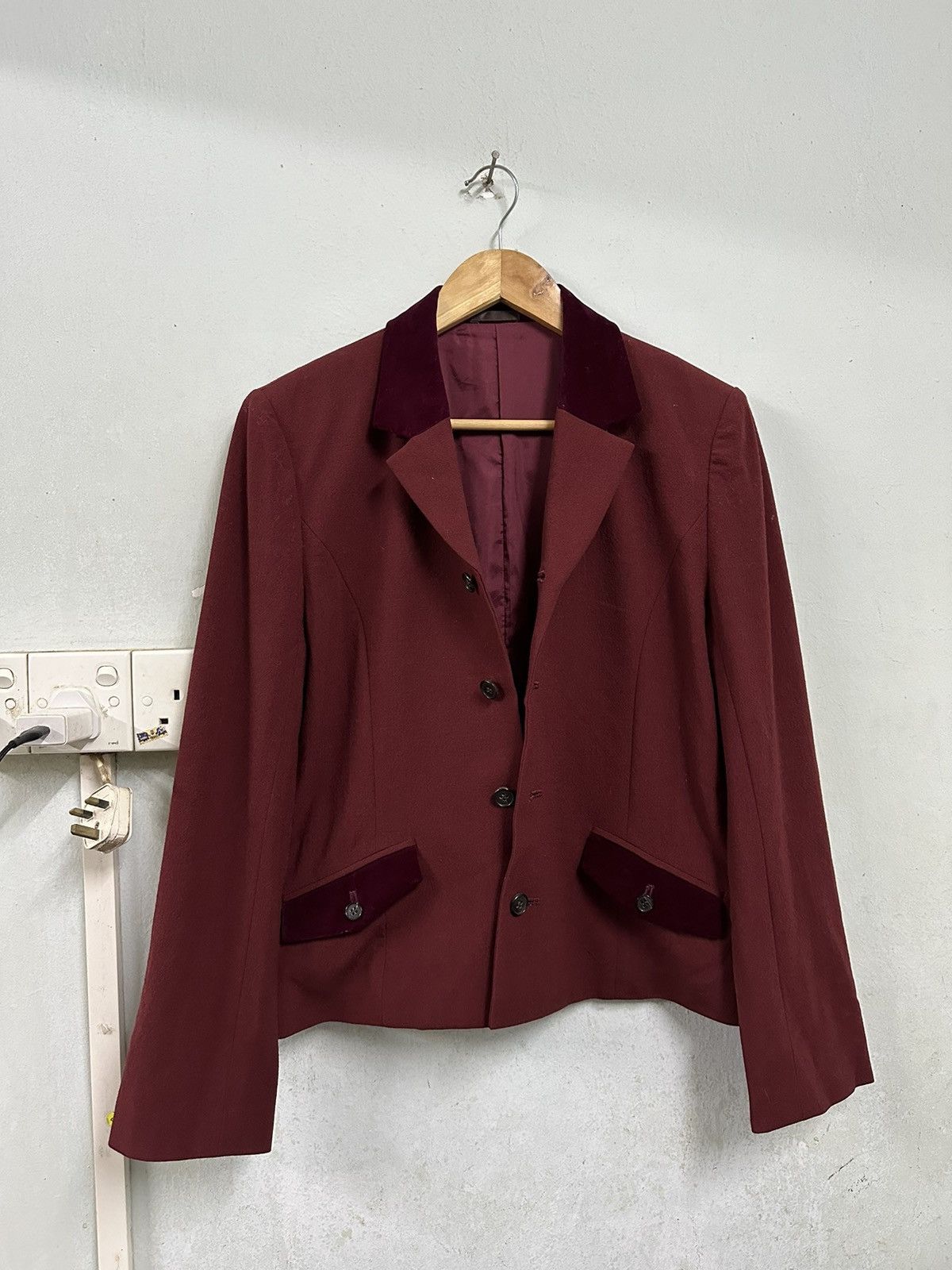 Yohji Yamamoto 👹Yohji Yamamoto Y’S Bis Wool Crop-Top Jacket (Woman) Size US S / EU 44-46 / 1 - 7 Thumbnail