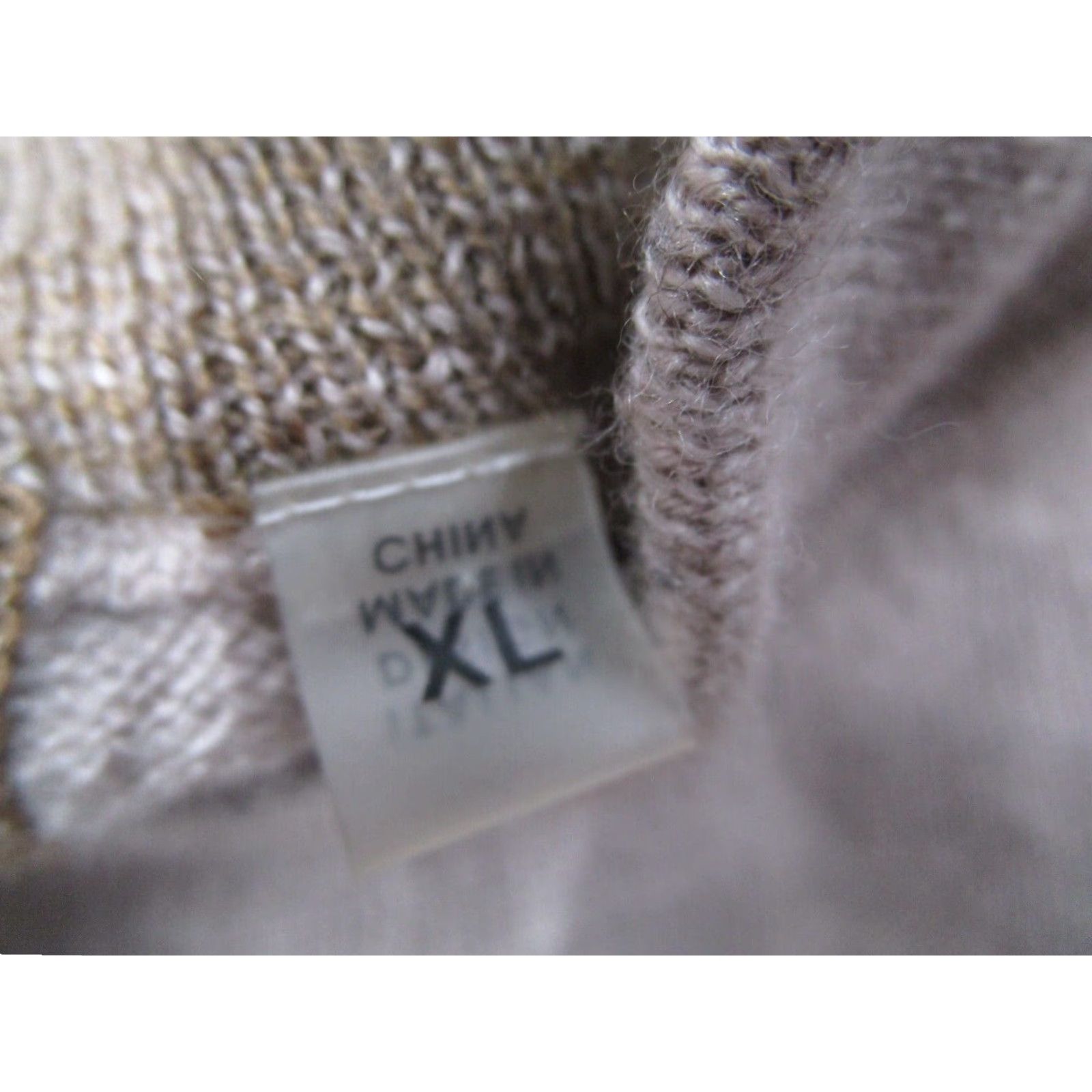 Vintage VINTAGE Raffi Men's Sweater Pullover Long Sleeve Mock Neck Knit Wool Casual Fall Winter Mens XL Beige Size US XL / EU 56 / 4 - 4 Thumbnail