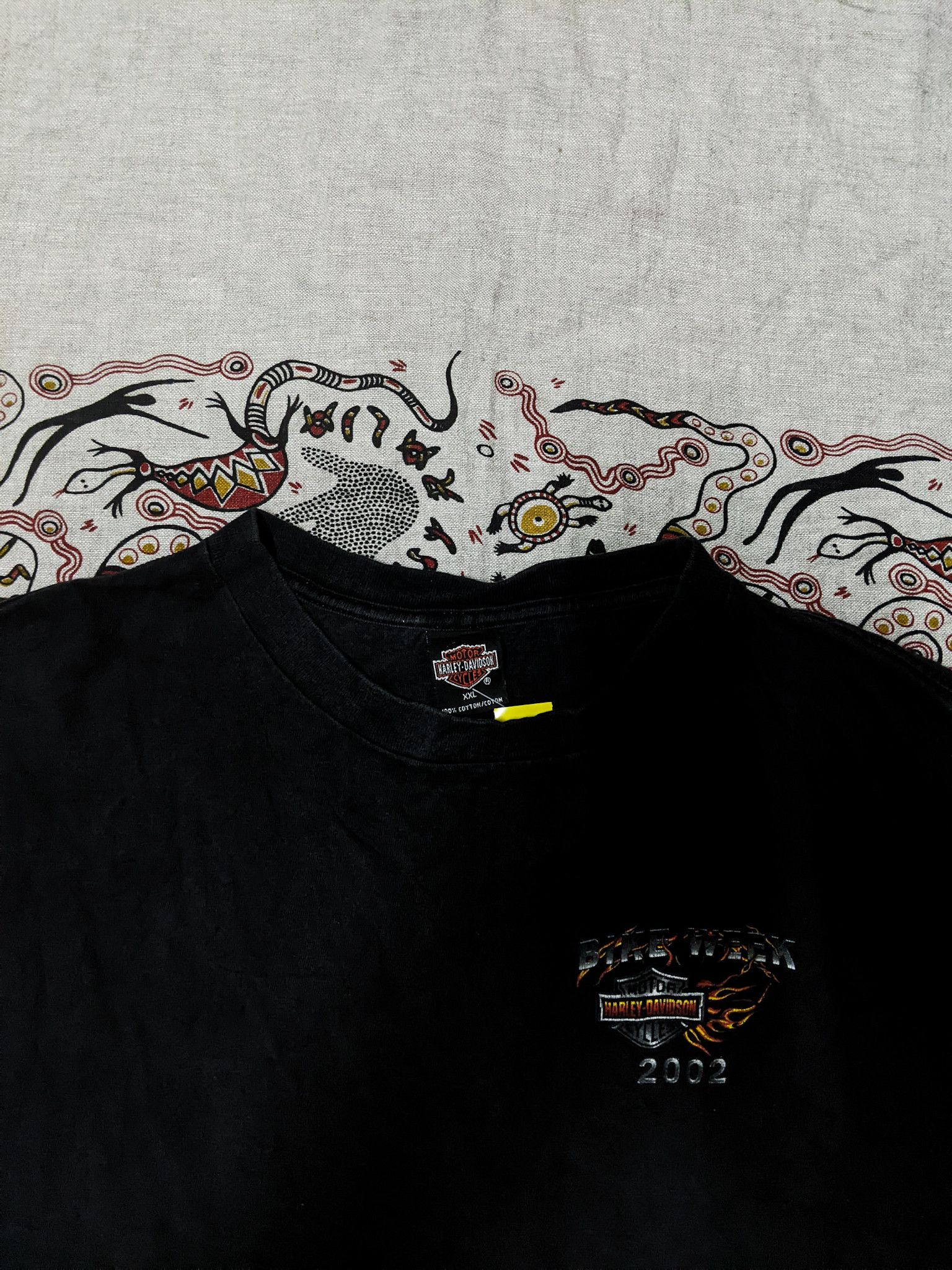 Harley Davidson × Vintage ❗Rarely Seen❗ Vintage 2002 Harley Davidson Flamming Sleeve Size US XXL / EU 58 / 5 - 3 Thumbnail