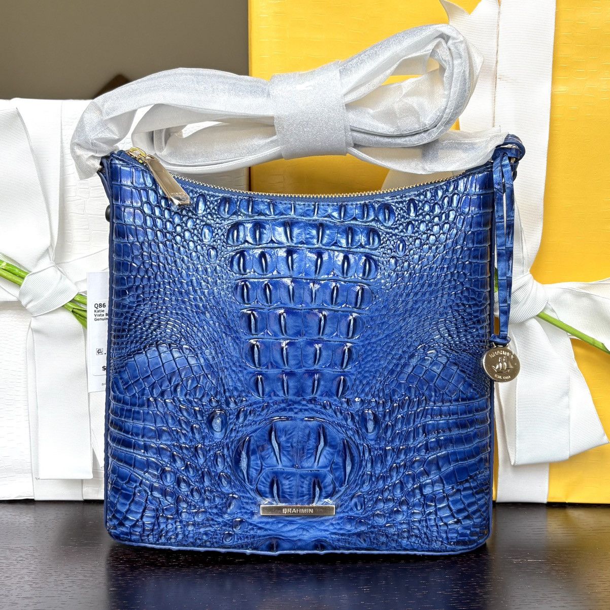 Brahmin Katie Crossbody Bag in Blue, Women's