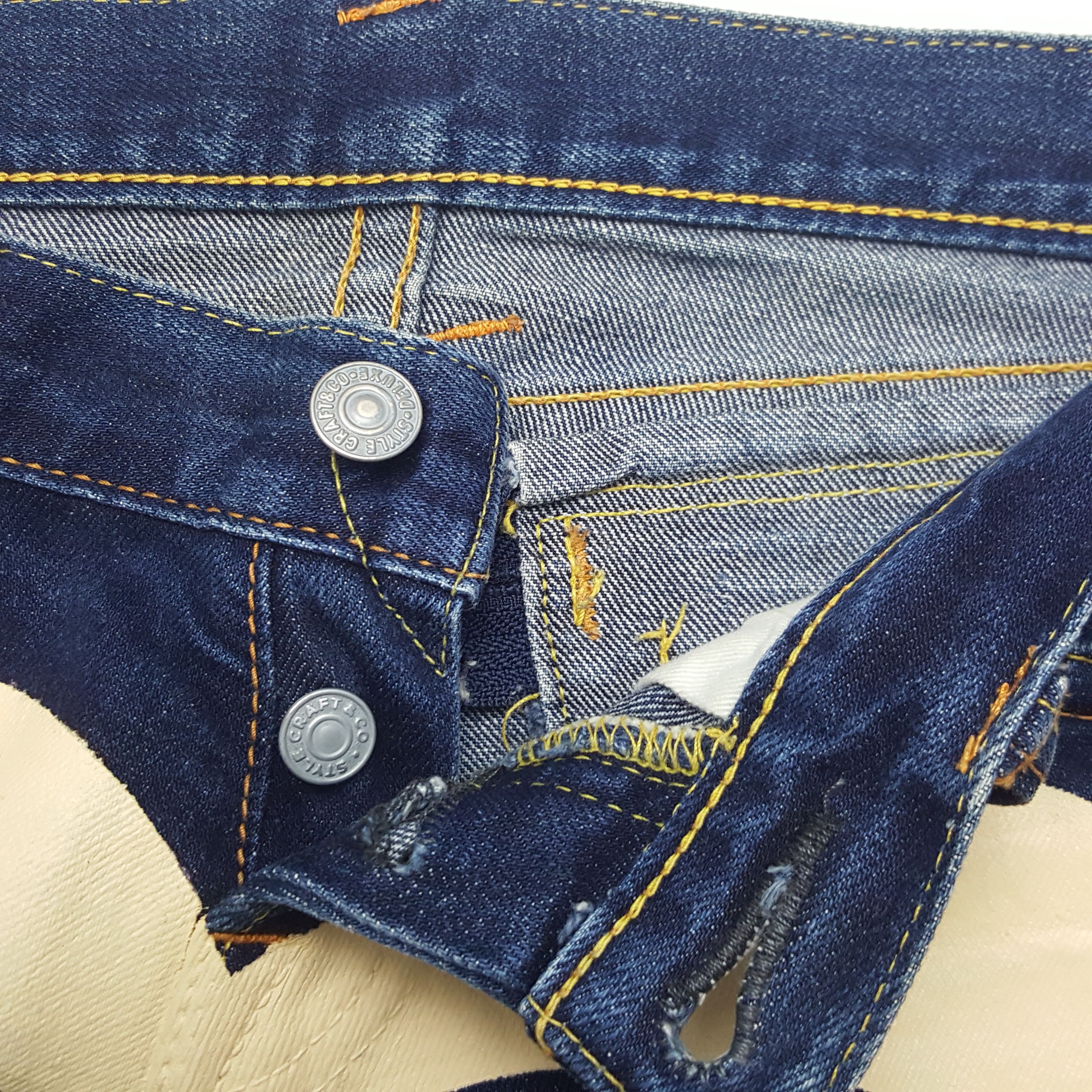 Evisu × Japanese Brand × Vintage Vintage Evisu Japanese Brand Daicock Custom Art Denim Jeans Size 28" / US 6 / IT 42 - 7 Thumbnail