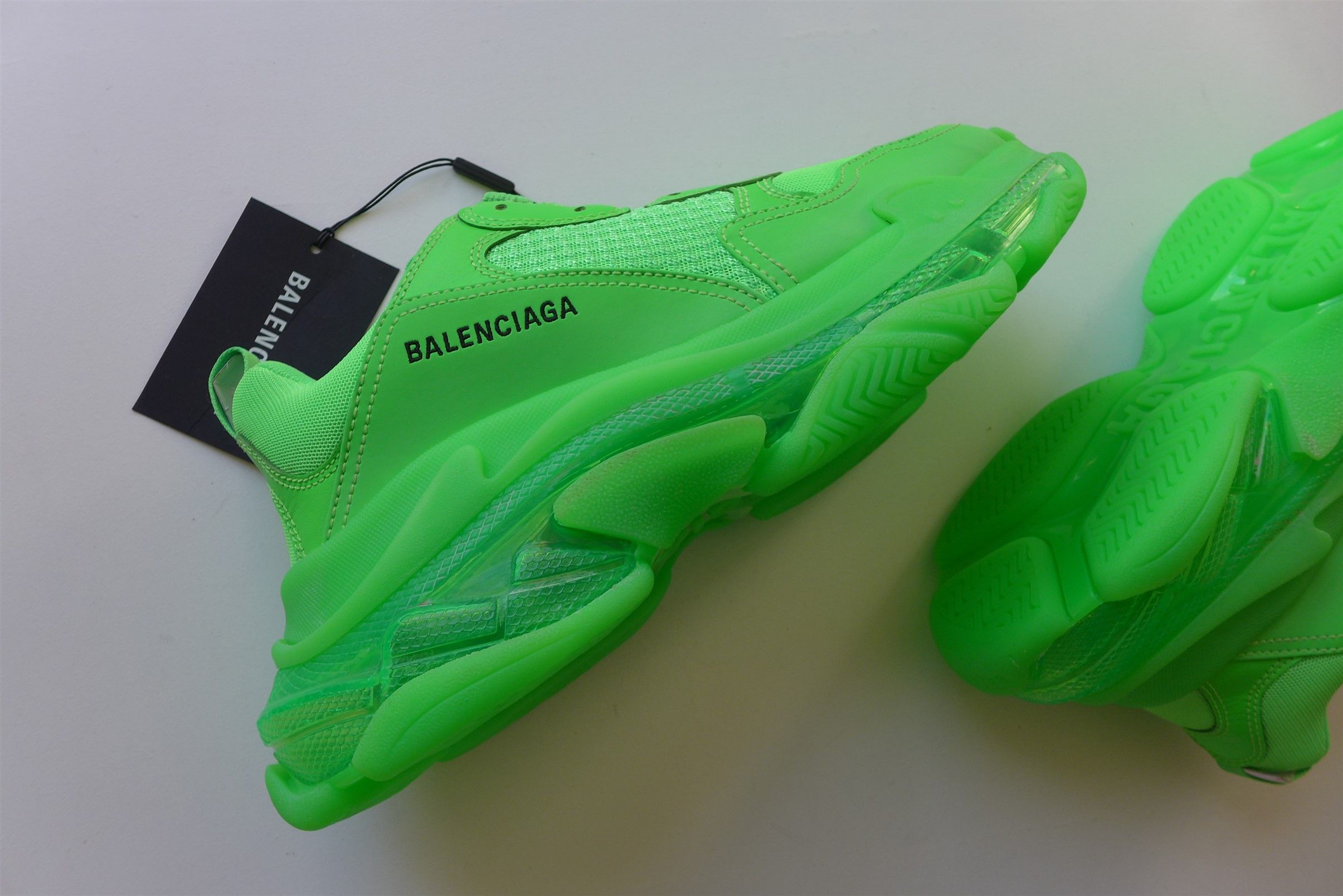 Balenciaga Balenciaga Triple S Sneakers - Neon Green Size US 9 / EU 42 - 10 Thumbnail