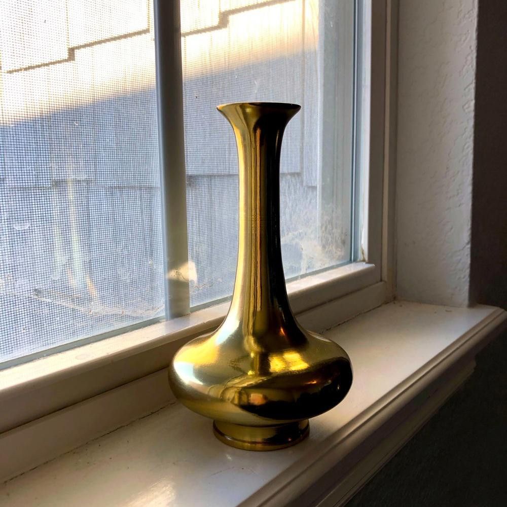 Designer Vintage Brass Vase from Korea Size ONE SIZE - 2 Thumbnail