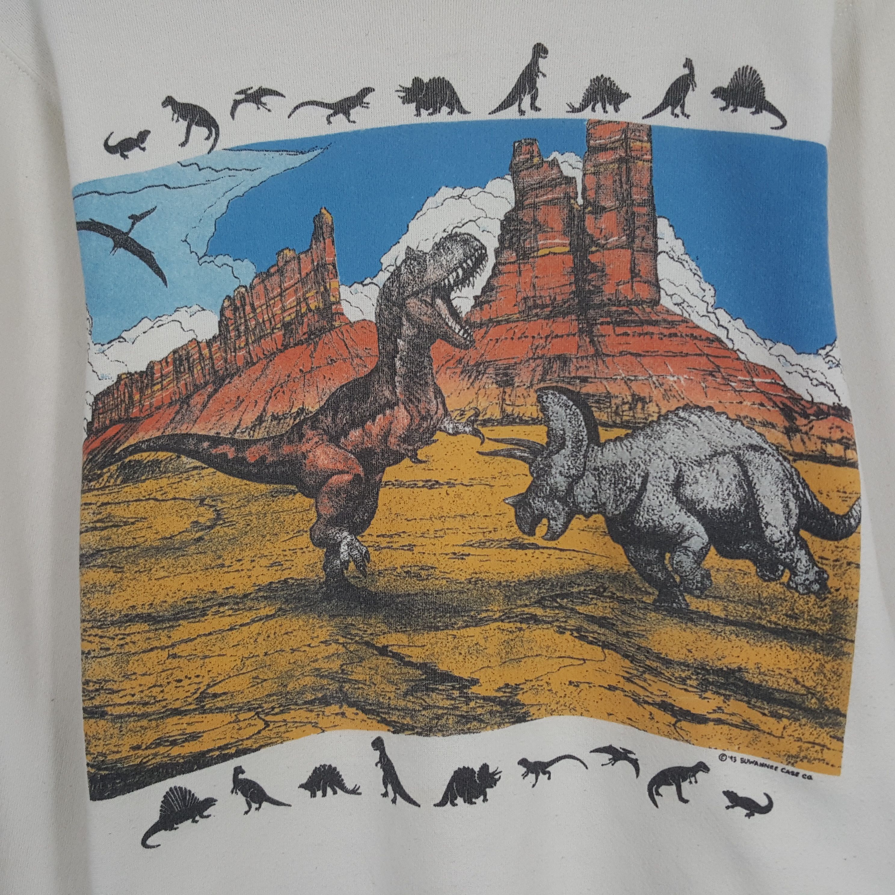 Vintage Vintage Dinosaur Art Sweatshirt Size US XS / EU 42 / 0 - 2 Thumbnail