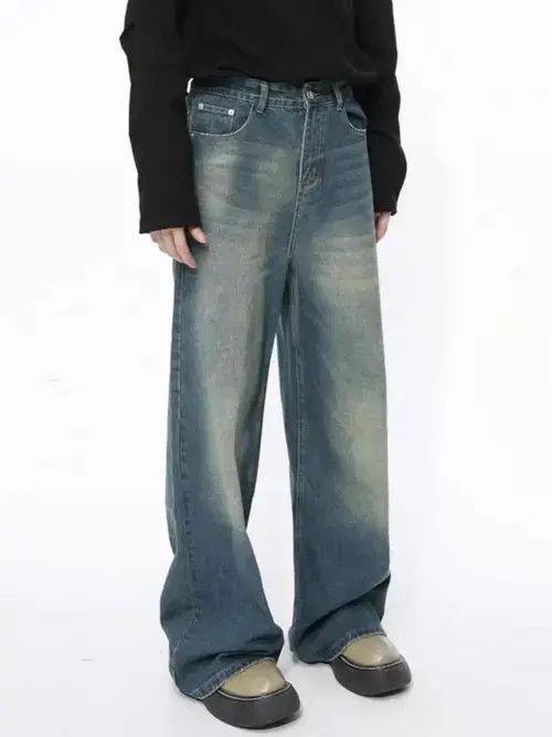 Jean Vintage washed baggy distressed jeans Size US 34 / EU 50 - 6 Thumbnail