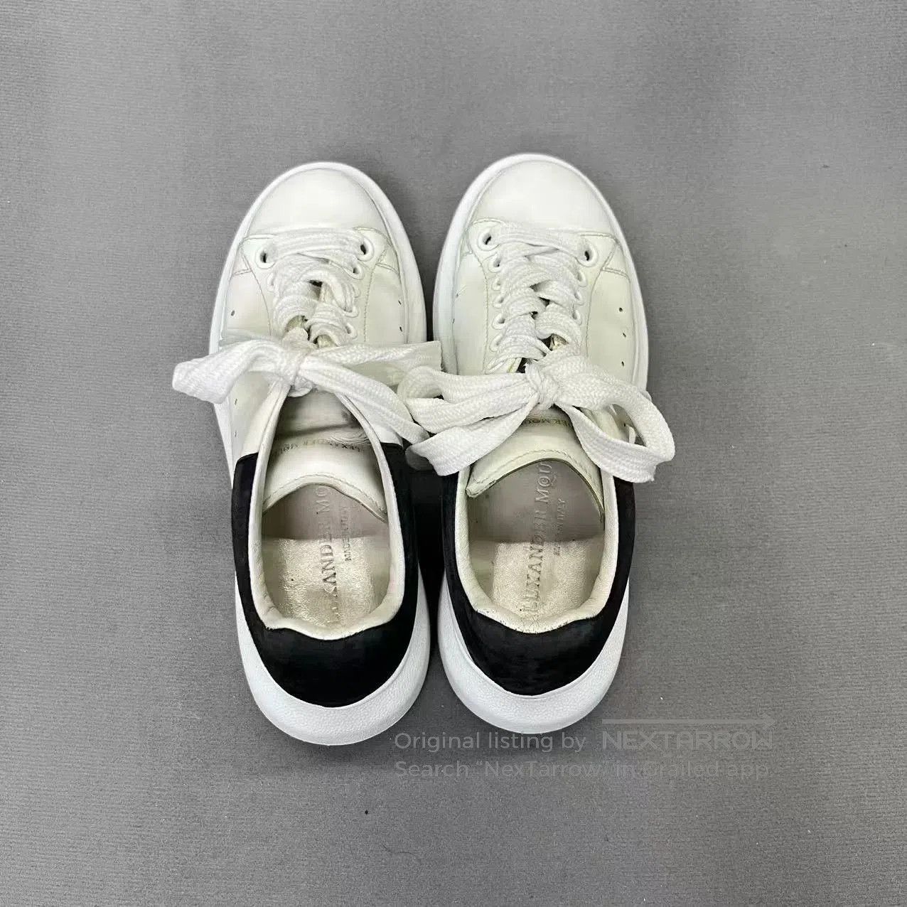 Alexander McQueen Alexander McQueen Suede Black Tail White Sneakers. Size US 5 / IT 35 - 3 Thumbnail